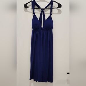 Forever 21 Navy Blue Midi Dress Size - Medium